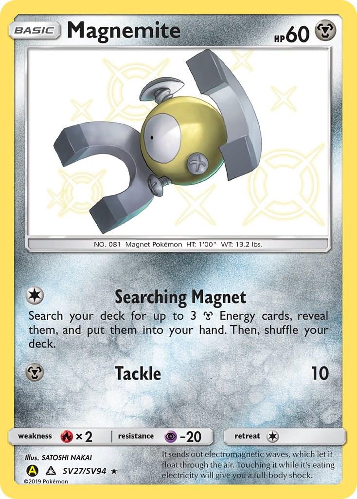 Hidden Fates Magnemite Pokémon card